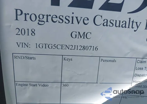 2018 GMC Canyon 2Wd Sle из США, поврежденный, VIN 1GTG5CEN2J1280716